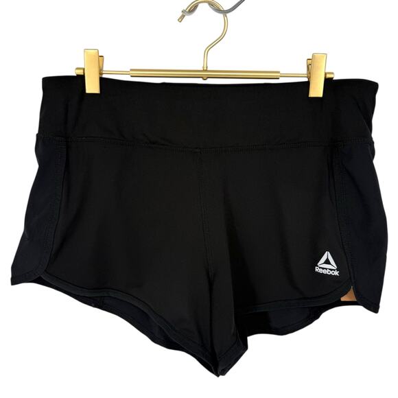 Reebok Black Running Shorts Women’s M Micro Mini Length NWOT - Picture 1 of 7